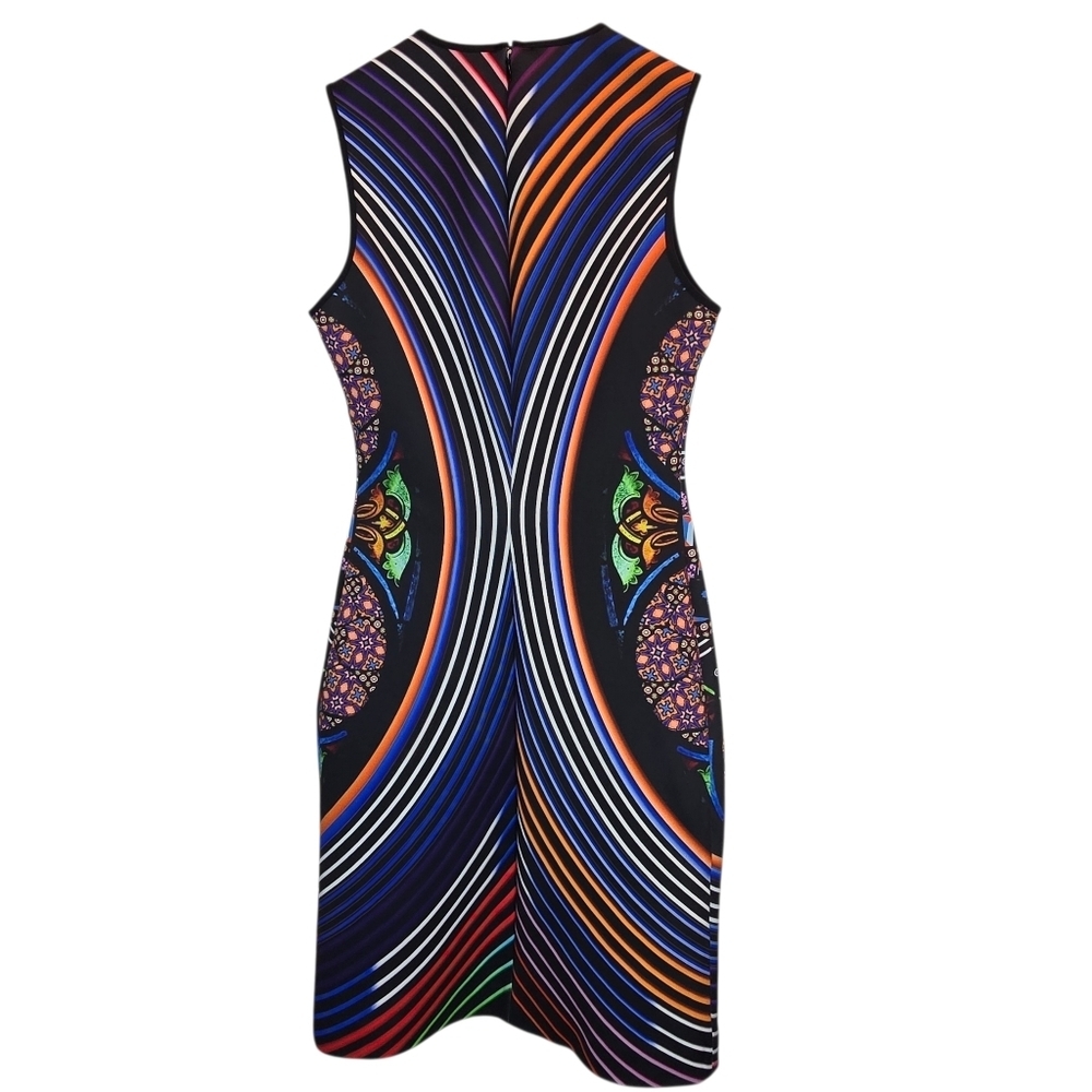 Clover Canyon Stained Glass Neoprene Dress Size M - Picture 3 of 11